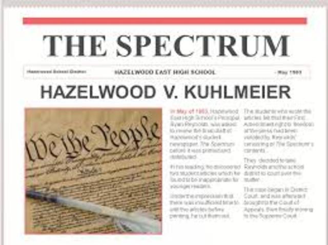 Hazelwood school district vs Kuhlmeier