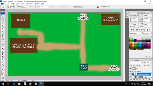 Primeiro esboço da Vila