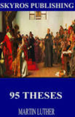 Martin Luther nails 95 Theses
