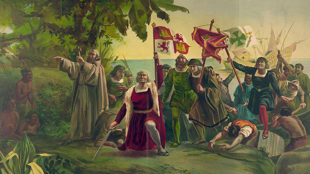 llegada de cristobal colon a america.