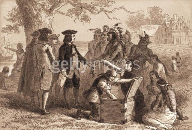 Penn Meets with Delaware Native Americans