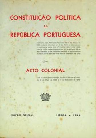 Promulgação do Acto Colonial