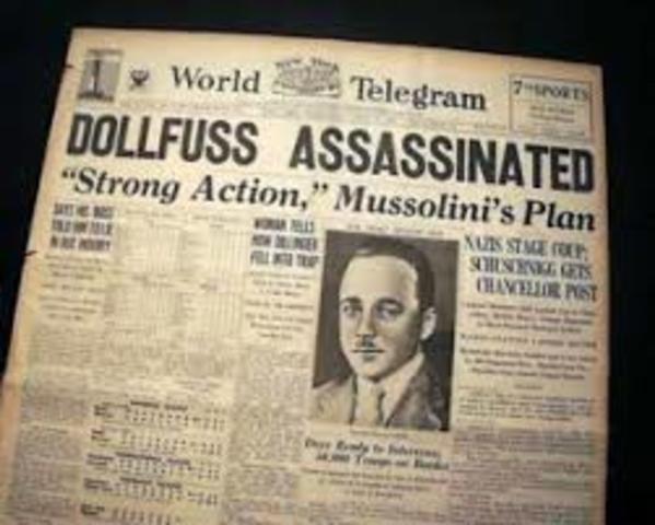 Austrian Nazis assassinate Engelbert Dollfuss