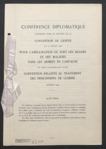 La primera convención de Ginebra