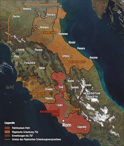 Se crean los Estados Pontificios