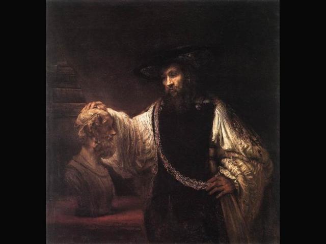 "Aristóteles contemplando el busto de Homero" (1653)