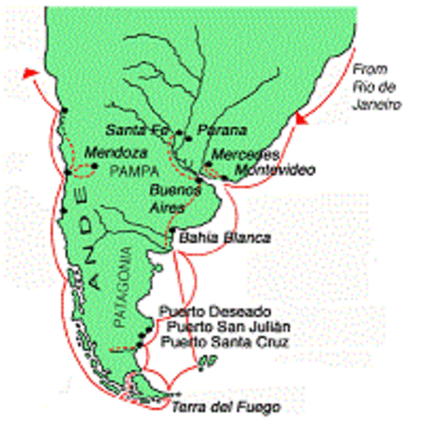 Recorrido por la costa de Argentina