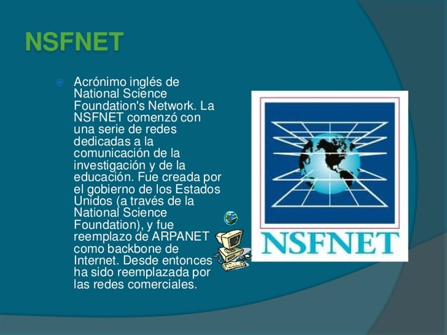NSFNET fue eliminada del servicio activo