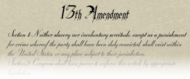 Ratification of the 13th Amendment