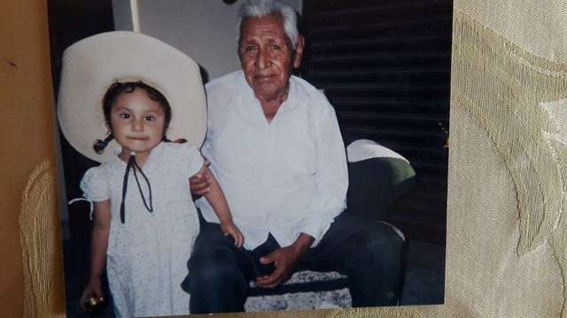 With my grandfather