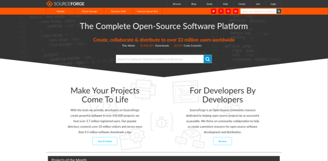 The Release of SourceForge