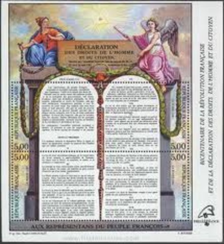 La Declaración y revolución francesa de los Derechos del Humanos y del Ciudadano 1789