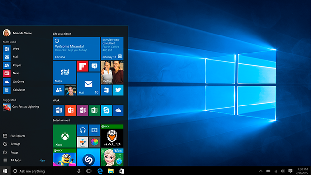 2015: Windows 10
