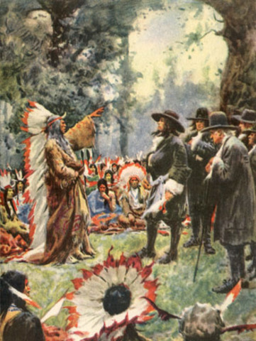 William Penn meets with the Delaware Indians