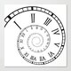 Roman clock spiral canvas
