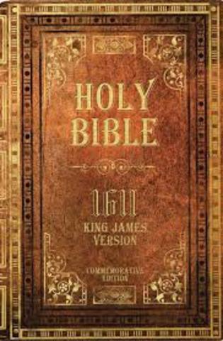 King James Version of the Bible published in England.