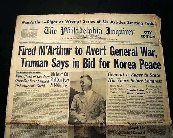 Douglas MacArthur Dismissed