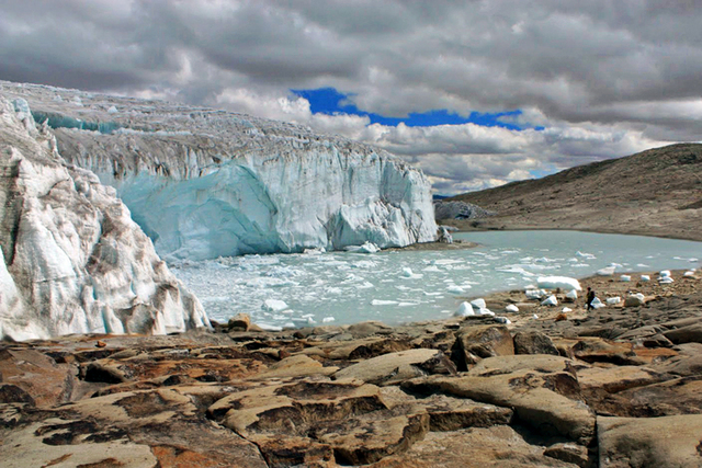 Bloque de hielo a gran altitud