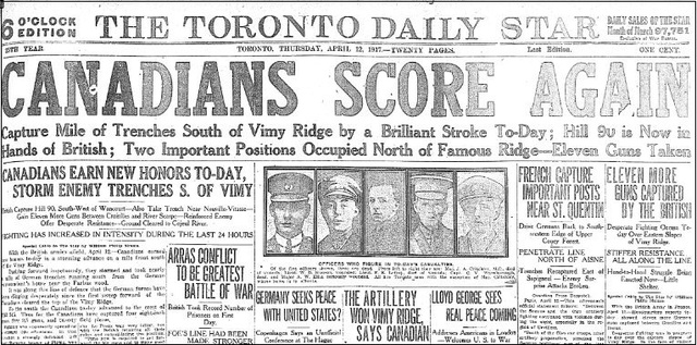 Battle of Vimy ridge