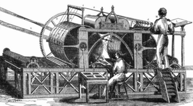 Invención "real" de la rotativa