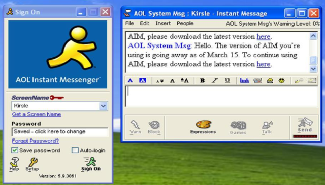 Se lanza&nbsp;AOL Instant Messenger