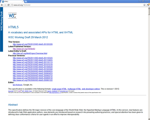 Primer borrador HTML 5