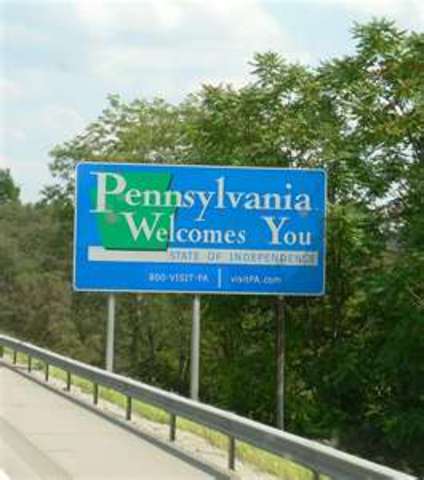 Pennsylvania is founded, William Penn meets with the Delaware Indians
