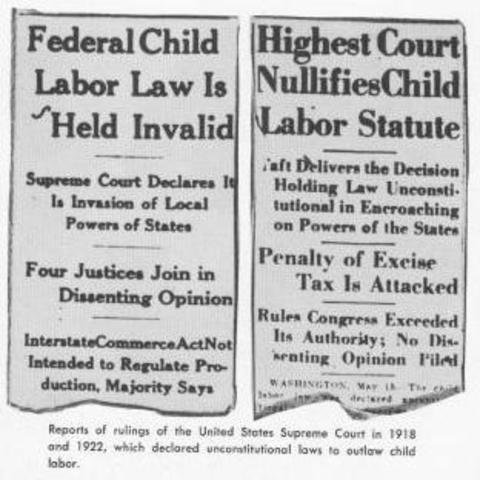 Child labor laws are passed