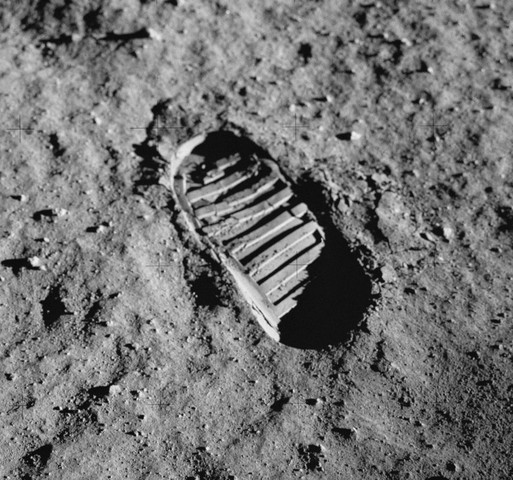 The first step on the moon