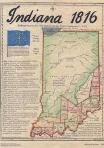 Indiana becomes the 19th State
