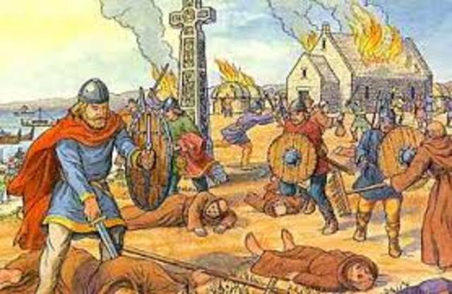 Vikings attack christian settlements