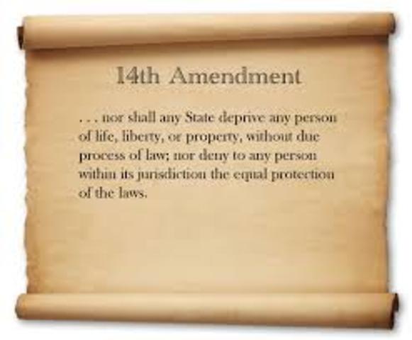 14th Amendment to the Constitution passes