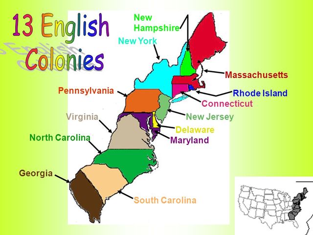 The Thirteen English Colonies