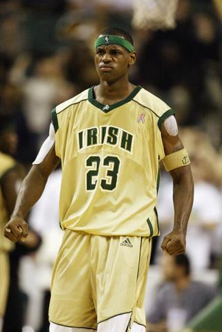 LeBron James played basketball in high school at St. Vincent-St. Mary.