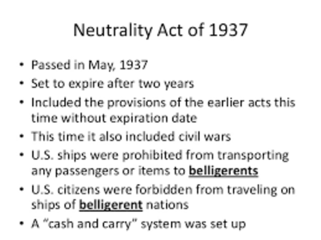neutrality act of 1939