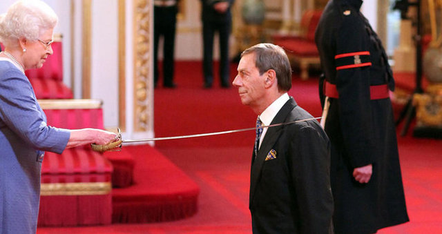 Knighted by Queen Elizabeth ||