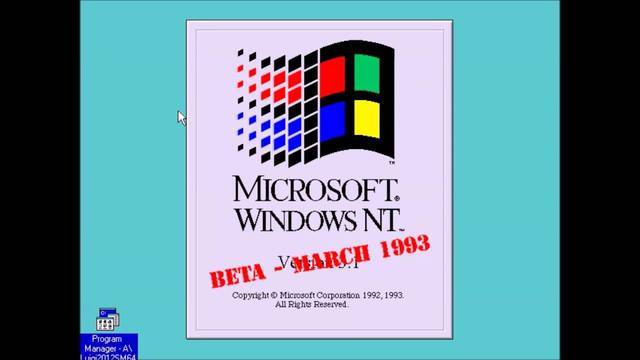 Beta de Windows NT 3.1 (primera versión comercial)