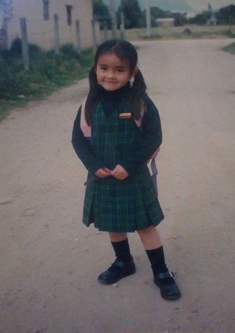 My first time in a school