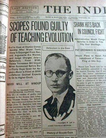 Scopes Violates Ban on Teaching Evolution
