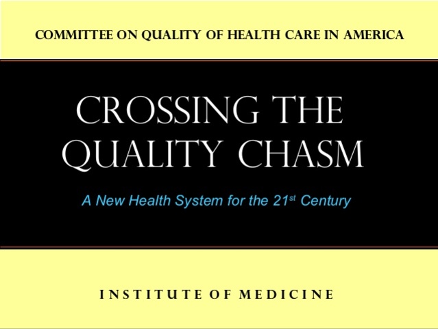 El informe del Institute of Medicine (IOM) Crossing the Quality Chasm: