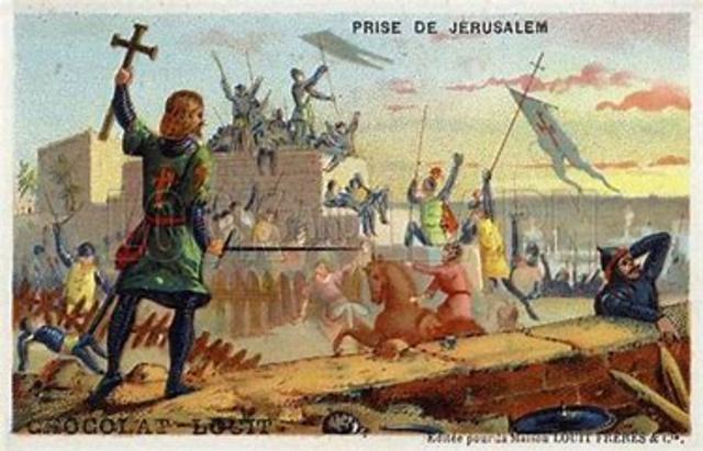 The First Cursade captures Jerusalem from the Muslims.