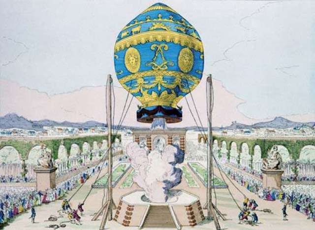 FRATELLI MONTGOLFIER INVENTANO LA MONGOLFIERA