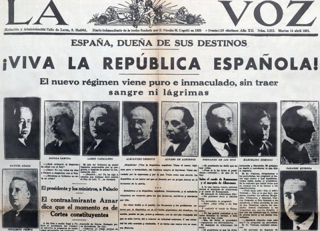 Proclamación de la Segunda República.