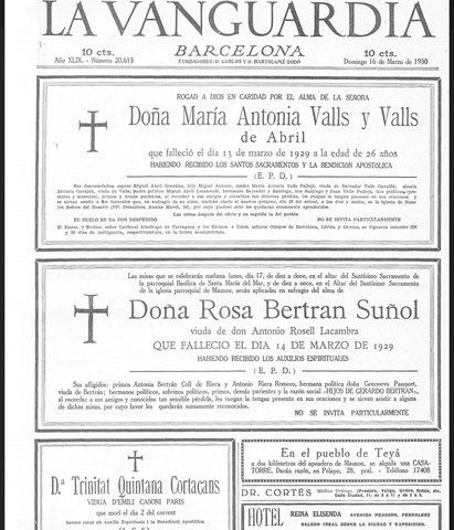 portada del día en que nació mi abuela materna