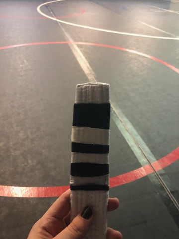 Third Stripe on White Belt