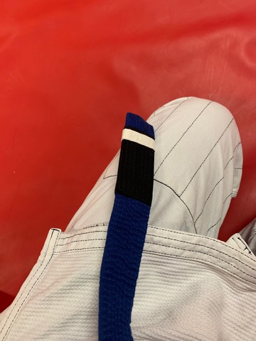 First Stripe on Blue Belt