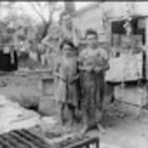 Familia de campesinos pobres en Oklahoma (EE.UU.) en 1936.