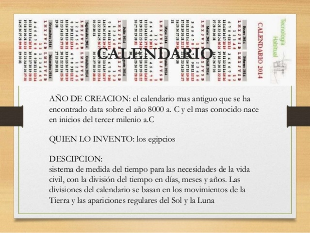 EL CALENDARIO