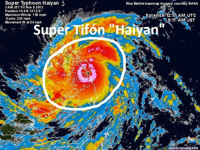 EL TIFON HAIYAN EN FILIPINAS DEL 2013