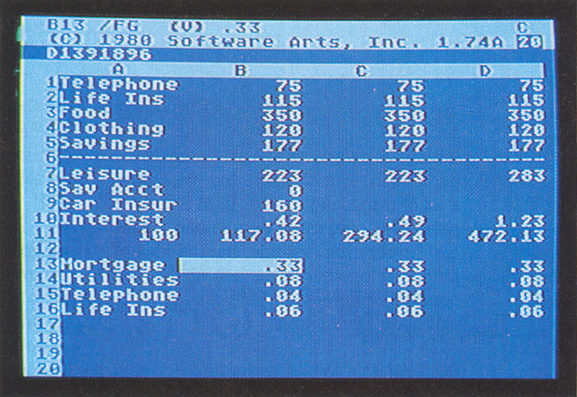 VisiCalc la primera hoja de calculo